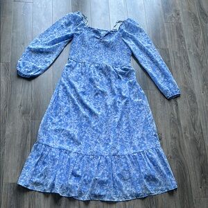 JAPNA Baby Blue Floral Maxi Dress